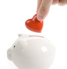 Piggy Bank and Red Heart